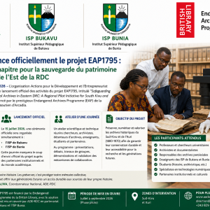 ADE-RDC lance officiellement le projet EAP1795 : un nouveau chapitre pour la sauvegarde du patrimoine archivistique de l’Est de la République démocratique du Congo